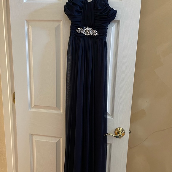 Women long blue dress - Picture 2 of 4